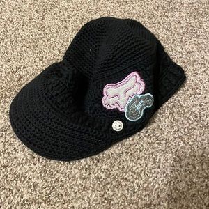 Black fox Moto beanie